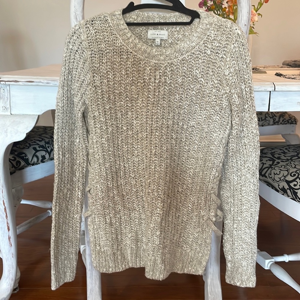 Lucky Brand sweater with woven details XS